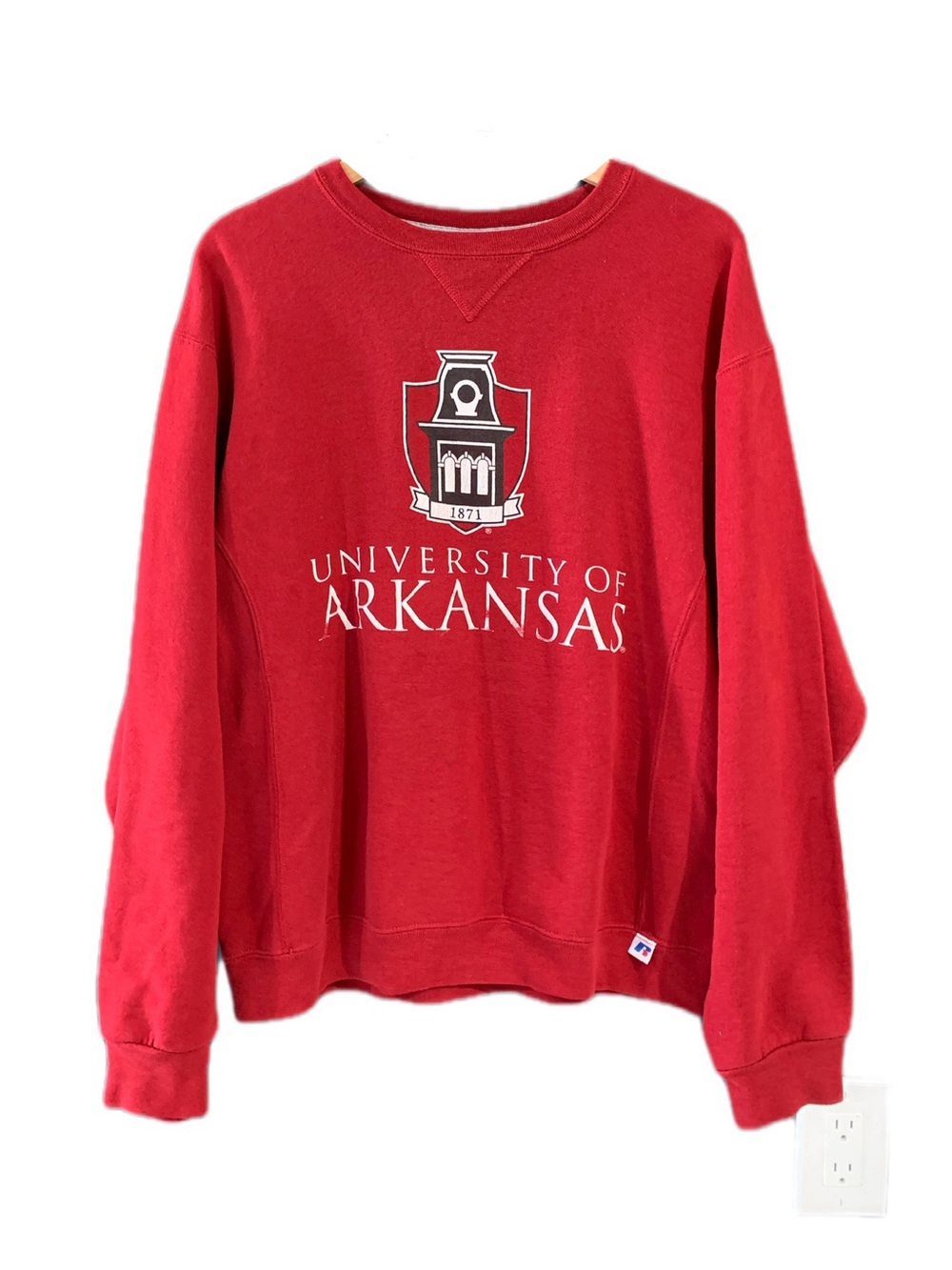 Vintage University of Arkansas Crewneck Sweatshirt – Red Y2K Hogs (Russell)